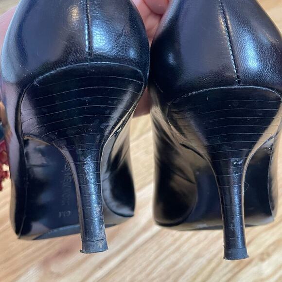 Jones New York Maxy2 open toe strappy heels black leather 6 - Picture 7 of 7